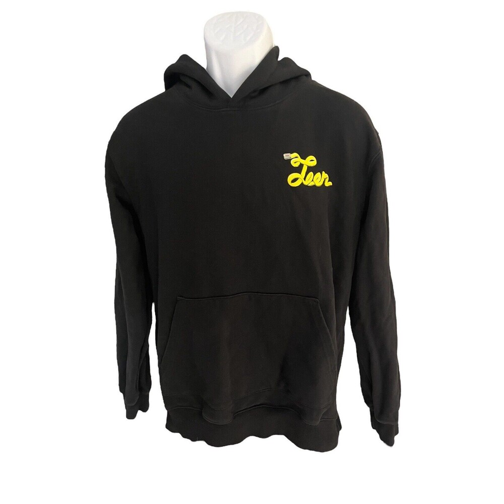Tier art never dies Men's M solid black hoodie front logo
